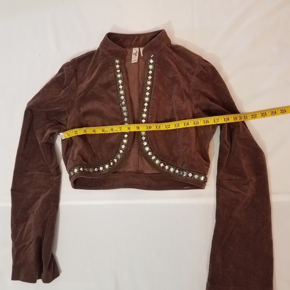 Women's velvet crop top jacket! - Picture 5 of 8